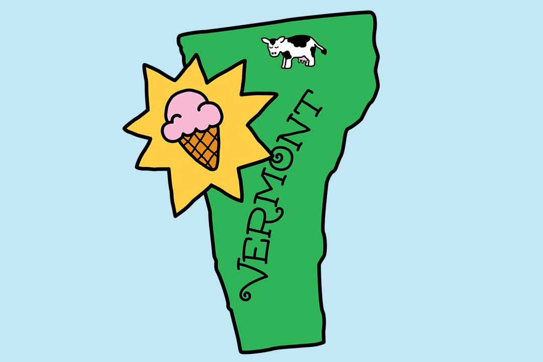 1981 Vogliamo di più! Stato del Vermont con stella.