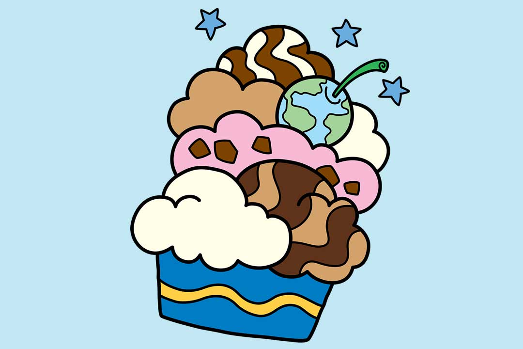Una coppa di gelato