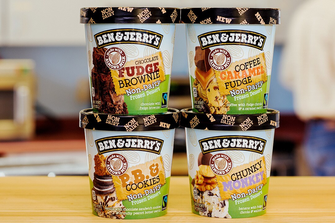 4 barattoli di gelato senza latte Ben & Jerry’s